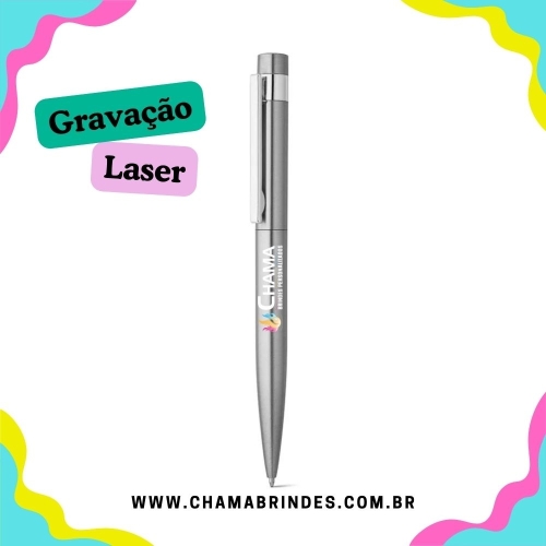 ALEXA. Esferográfica em 53% de aço inox reciclado com escrita em azul-91779