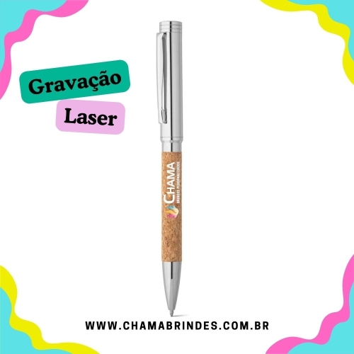 CORK II. Esferográfica em cortiça e metal com escrita em azul-91788