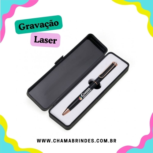 Caneta de Metal com Estojo plástico-14480