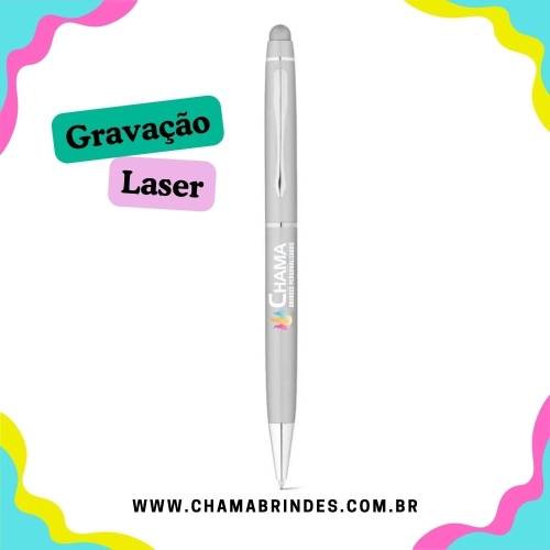 JULIE. Esferográfica em alumínio com escrita em azul-81144