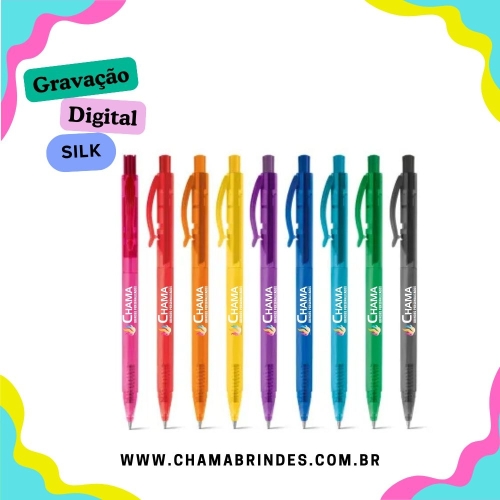 LANA FROST. Esferográfica em ABS com acabamento translúcido e escrita em azul-81124