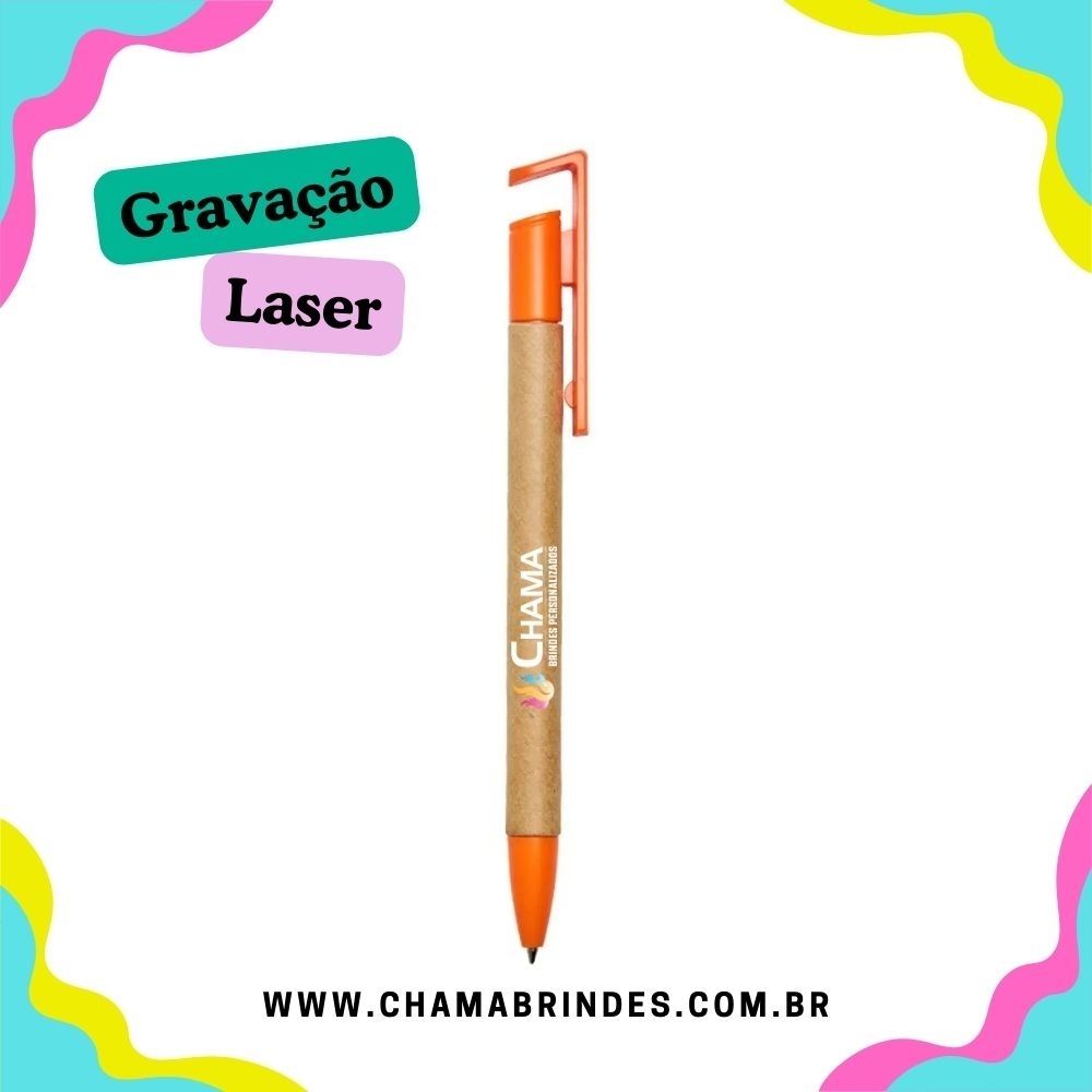 Caneta Ecológica com Suporte para Celular-00016