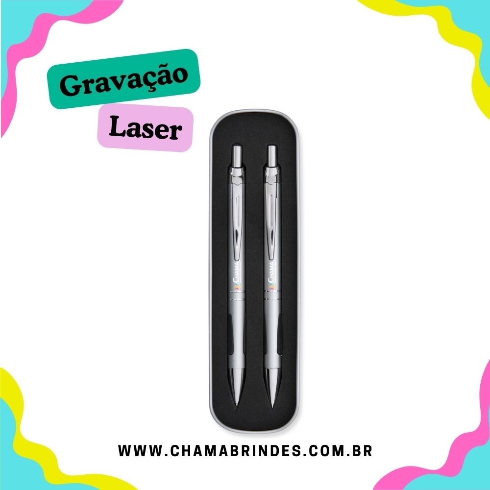 Conjunto Caneta e Lapiseira Metal-06078