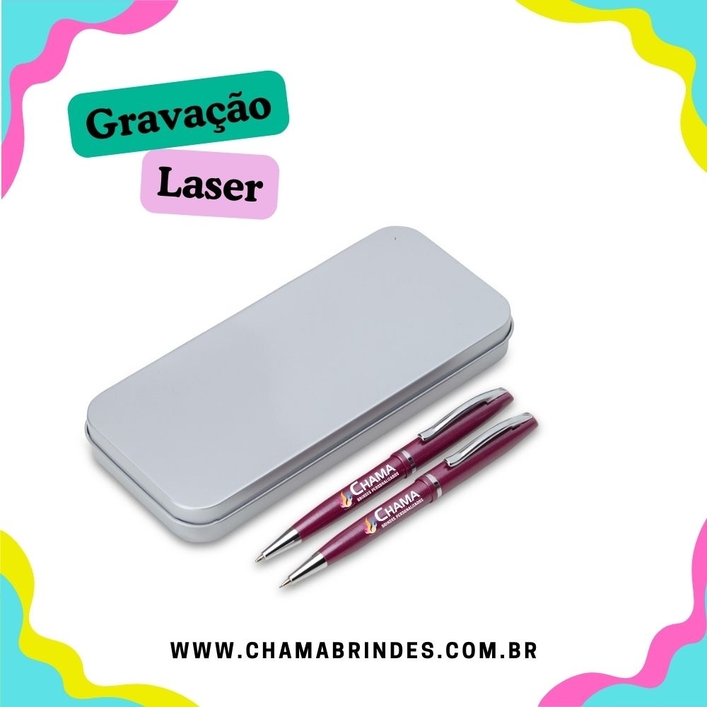 Conjunto Caneta e Lapiseira Metal-07005