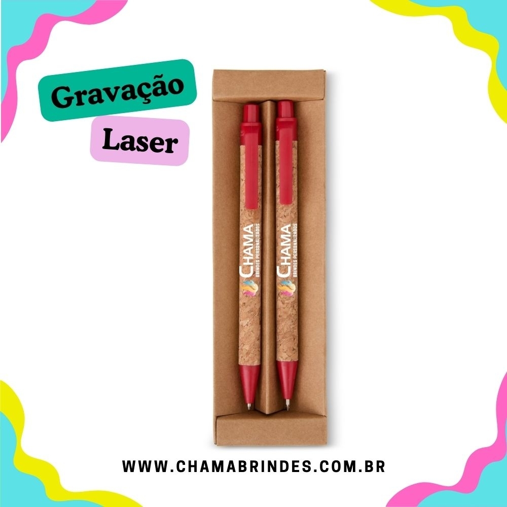 Kit Ecológico Caneta e Lapiseira Cortiça-06083