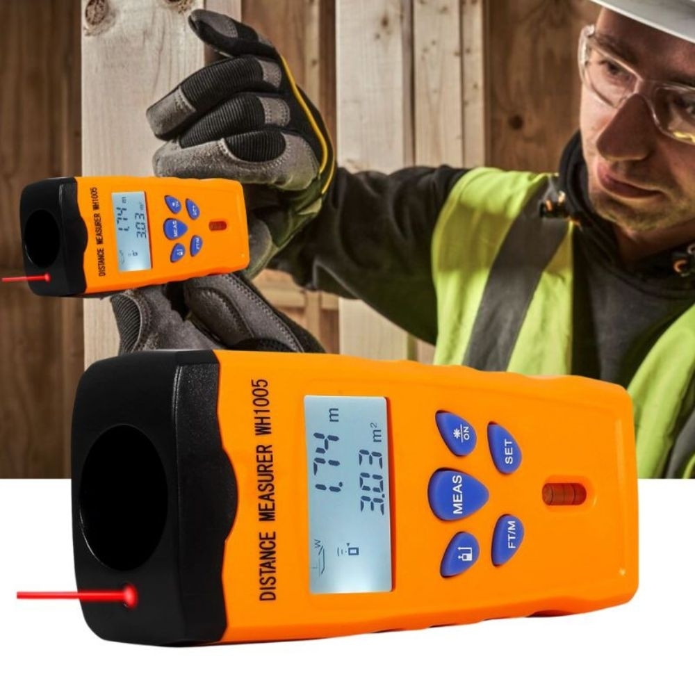 Trena Digital A Laser Com Nível Bolha 18M-TD18M