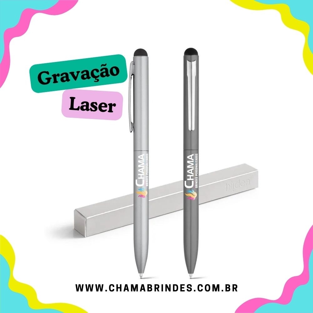 WASS TOUCH. Esferográfica em alumínio com escrita em azul-81005