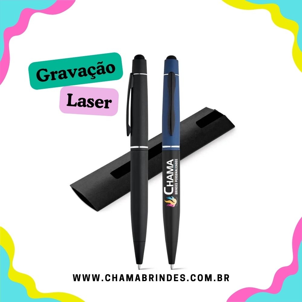 KANT. Esferográfica em alumínio com escrita em azul