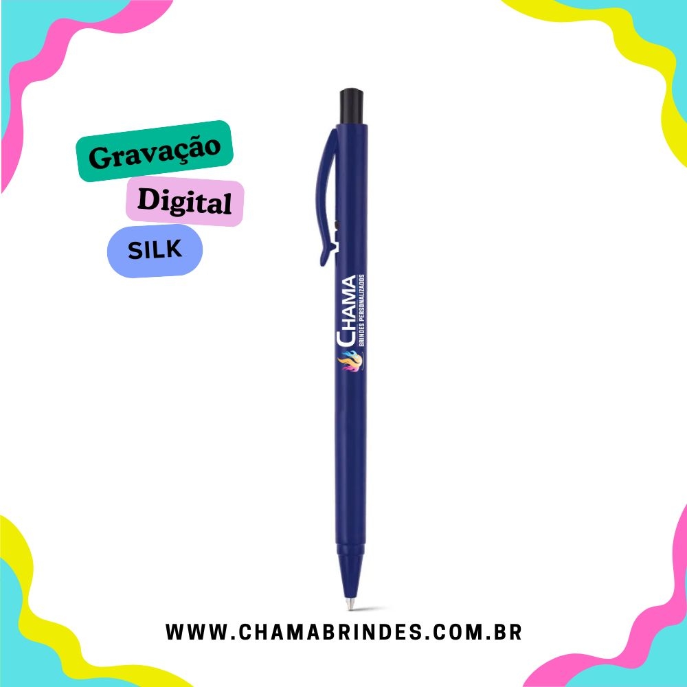 LANA. Esferográfica em ABS com acabamento brilhante e escrita em azul