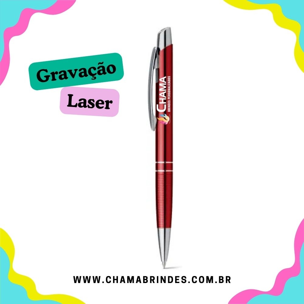 MARIETA METALLIC. Esferográfica em alumínio com escrita em azul