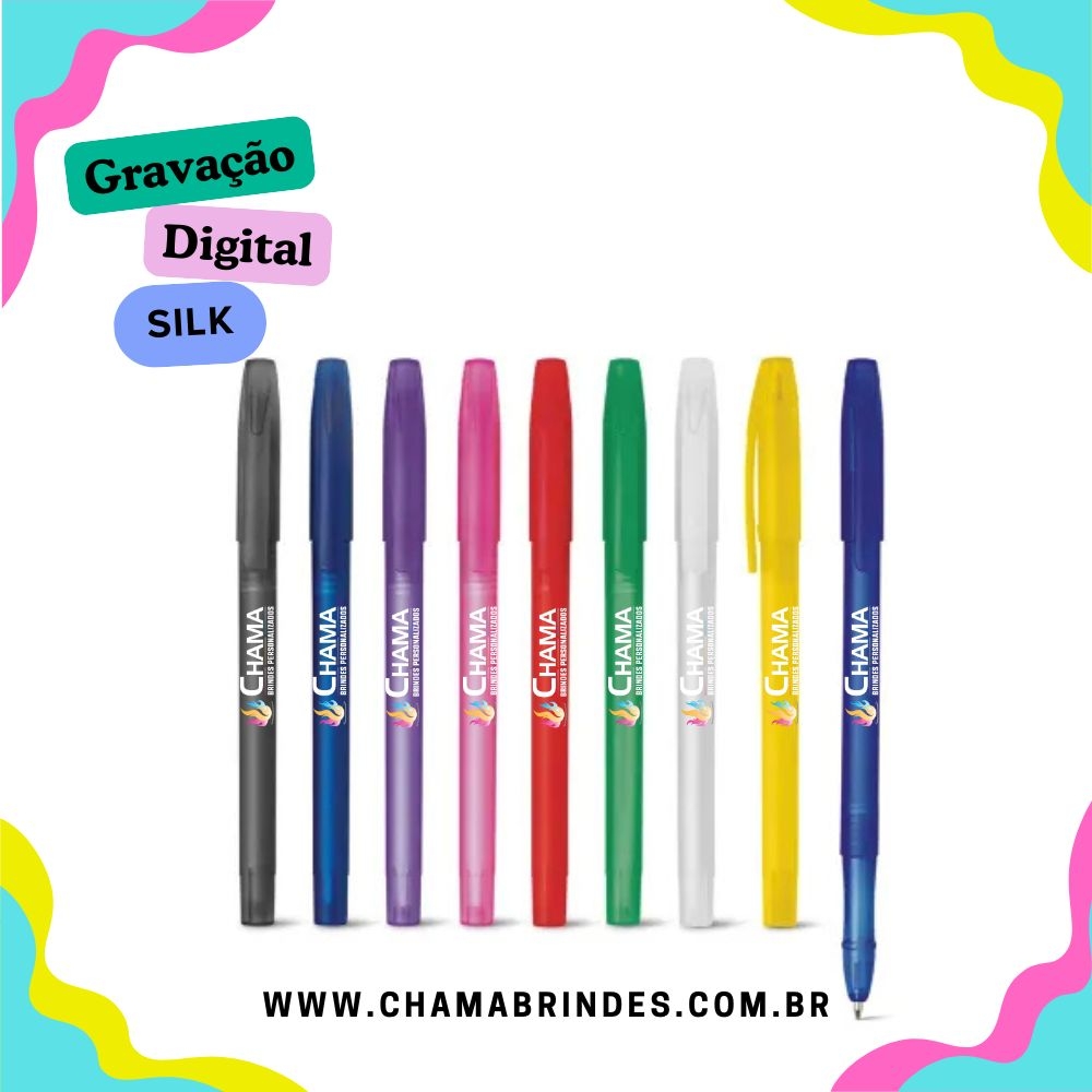 MILU FROST. Esferográfica em PP com acabamento frost e escrita em azul