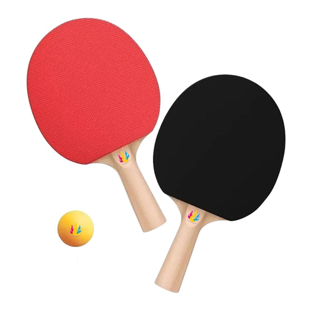 Raquete de Tênis de mesa Ping-Pong training, kit 2 raquetes + bolinha personalizável
